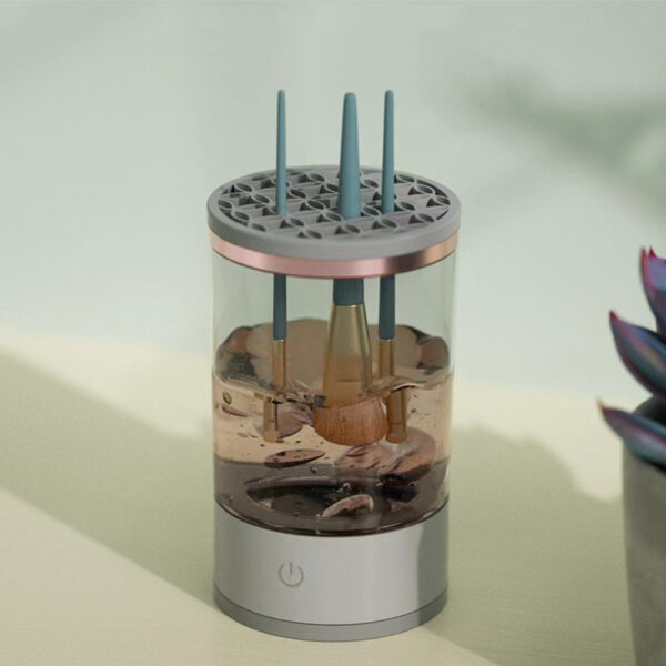 Portable Electric Makeup Brush Cleaner Machine With USB Charging Automatic Cosmetic Brush,Women Eye Shadow Brush Cleaning Tool - Image 4