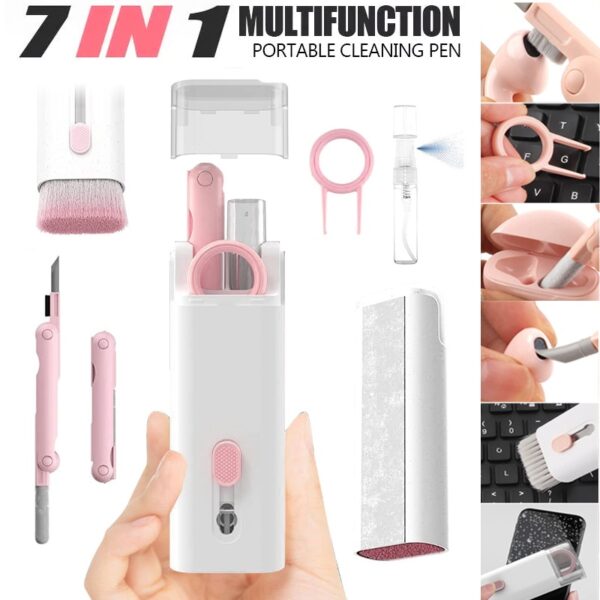 Multifunctional Cell Phone Cleaning Kit, iPhone Cleaning Kit for Charging Port Cleaner Keyboard Cleaning Bluetooth-compatible Headset Cleaning Pen Set Cleaning Tools Cleaner Keycap Puller Kit - Image 10
