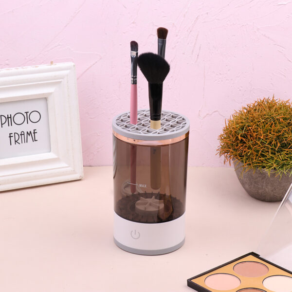 Portable Electric Makeup Brush Cleaner Machine With USB Charging Automatic Cosmetic Brush,Women Eye Shadow Brush Cleaning Tool - Image 5