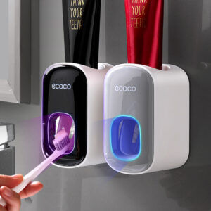 Toothpaste Dispenser Wall Mounted for Bathroom Automatic Toothpaste Squeezer for Kids and Adult, Wall Mounted Automatic Toothpaste Holder Bathroom Accessories Set Dispenser