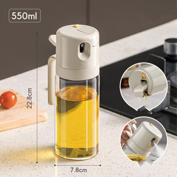 Glass Olive Oil Sprayer for Cooking with Stickers, 2 in 1 Oil Dispenser for Kitchen Gadgets, Food Grade Premium Spray BottleOil Sprayer Bottle BBQ Cooking Oil Dispenser Olive Oil Pourers Sprayer Kitchen Baking Oil Mister Vinegar Bottle - Image 4