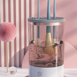Portable Electric Makeup Brush Cleaner Machine With USB Charging Automatic Cosmetic Brush,Women Eye Shadow Brush Cleaning Tool